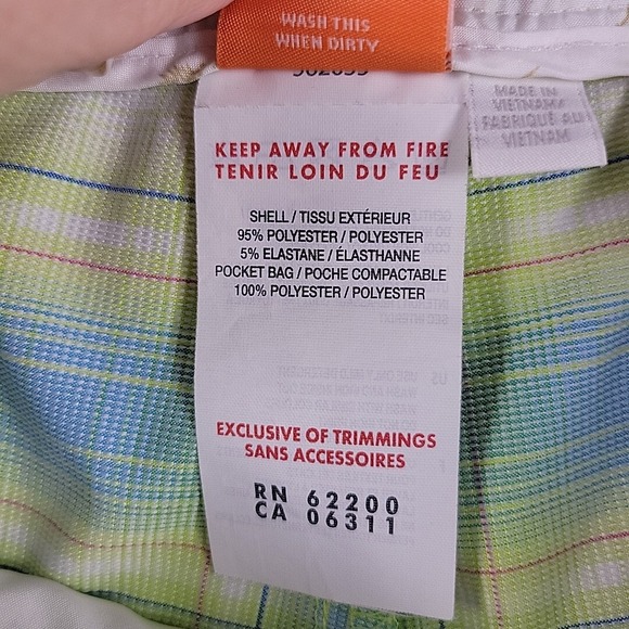 Puma Performance Golf Shorts Blue Yellow Plaid 36x11 Lightweight Quick Dry‎ - Picture 5 of 10